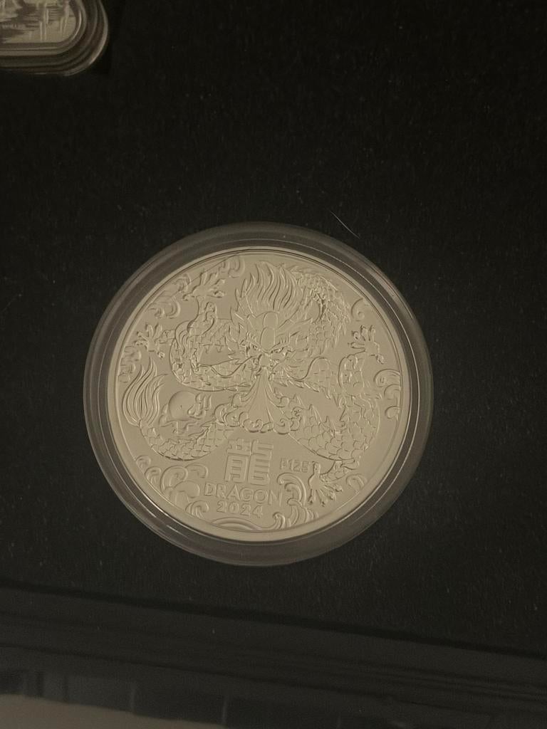 5oz Zilveren Lunar Draak Munt 2024, Ophalen, Overige waardes, Losse munt, Zilver