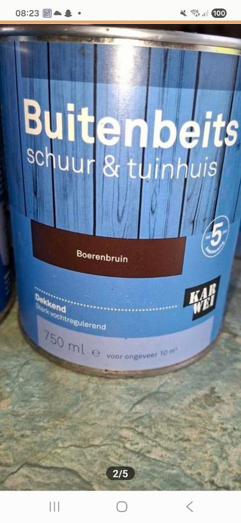 Buiten beits, Ophalen of Verzenden, Bruin, Beits