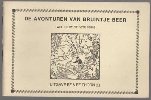 De avonturen van Bruintje Beer twee en twintigste serie 1972, Eén stripboek, Ophalen of Verzenden, Gelezen