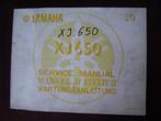 Yamaha XJ650 1980 motorcycle service manual XJ 650 anleitung, Motoren, Ophalen of Verzenden, Yamaha