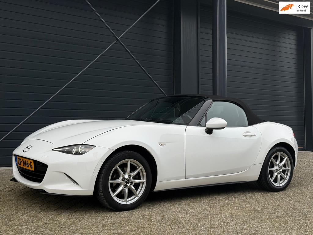 Mazda MX-5 1.5 SkyActiv-G 131 TS, Auto's, Mazda, Gebruikt, 4 cilinders, Cabriolet, Wit