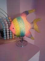 Pop-art vintage tropische vissen popcorn plastic tafellamp o, Ophalen, Minder dan 50 cm