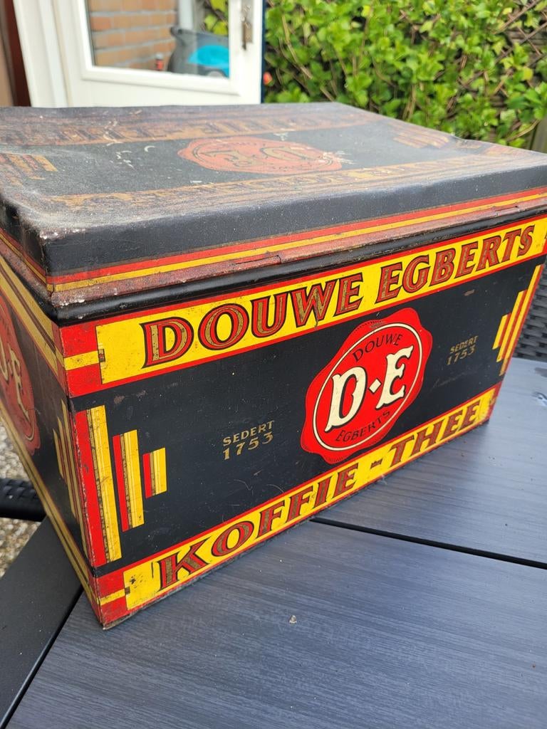 Antiek Douwe Egberts Koffieblik - Vintage DE Koffie/Thee, Verzamelen, Blikken, Ophalen of Verzenden, Gebruikt, Koffie, Douwe Egberts