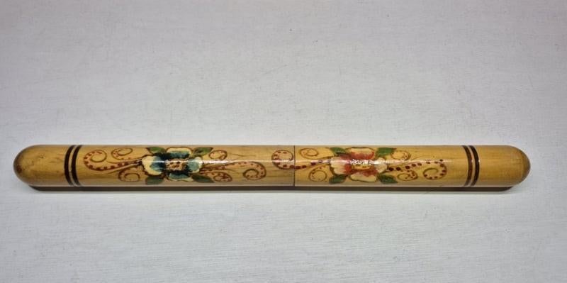 Ouderwetse houten breinaalden koker, Gebruikt, Naald, ., Ophalen of Verzenden