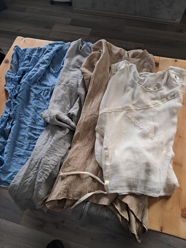 Set van 4 dames shirts/tuniek 46/48, Maat 46/48 (XL) of groter, Ophalen of Verzenden, Zo goed als nieuw, Korte mouw