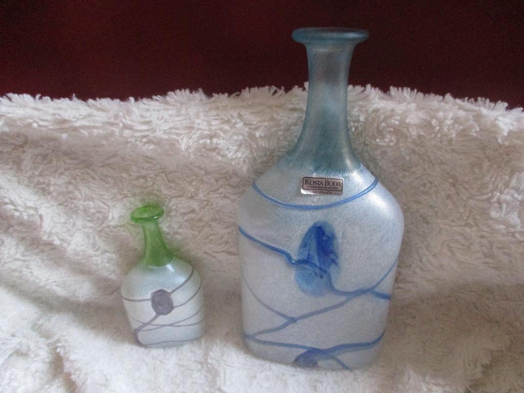 Kosta Boda vaas Gallaxy blue, Antiek en Kunst, Antiek | Glas en Kristal, Ophalen of Verzenden