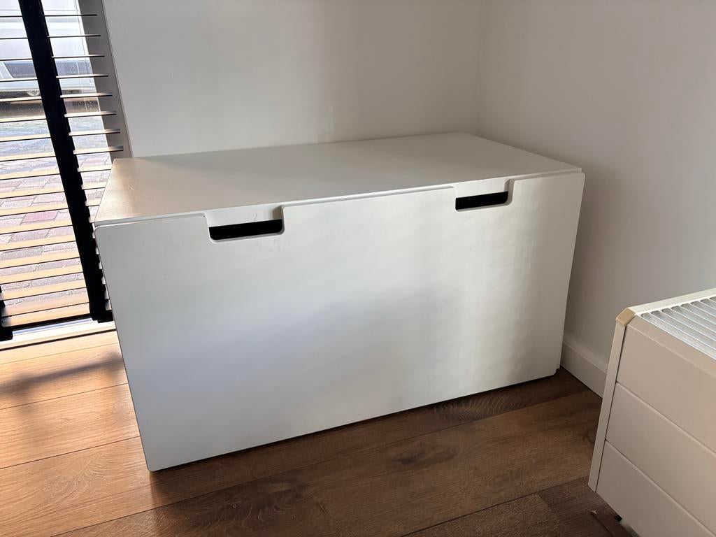 Witte opbergkist / speelgoedkist met handgrepen, Ophalen of Verzenden, Gebruikt