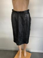 J602 Echt leren rok maat 36/38=S/M leer rokje zwart, Kleding | Dames, Rokken, Zwart, Ophalen of Verzenden, Zo goed als nieuw, Knielengte
