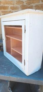 Frans brocante grenen vitrine kast verzamelkast, Antiek en Kunst, Ophalen