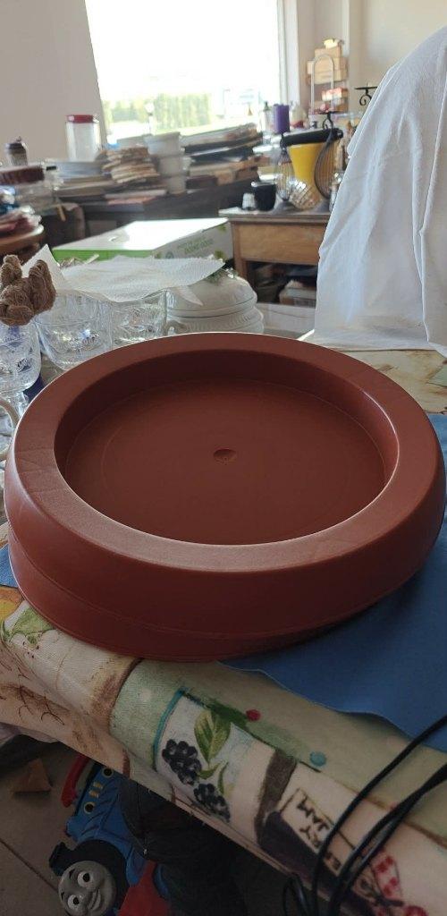 plantenschaal polyester met 4 wielen nieuw, Kunststof, Minder dan 30 cm, Rond, Nieuw