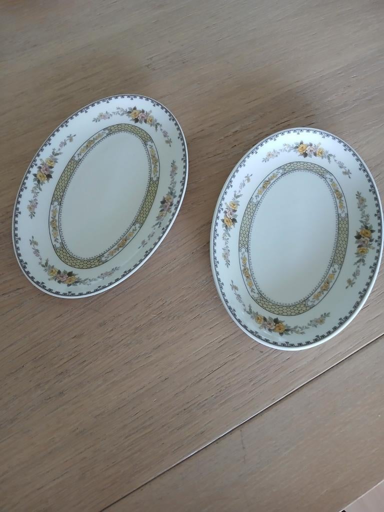 2 vintage vlees schaaltjes, Antiek en Kunst, Antiek | Servies los, Ophalen of Verzenden