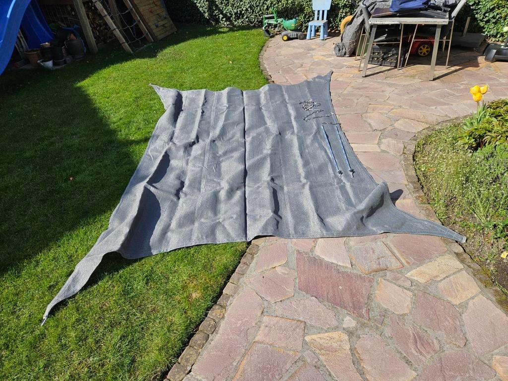 Nesling Schaduwdoek 3x4m - Grijs antraciet, Tuin en Terras, Schaduwdoeken, Ophalen of Verzenden, Zo goed als nieuw