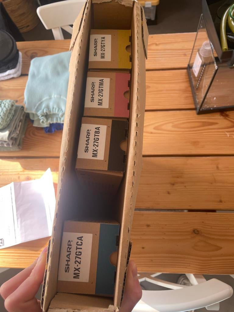 4 Sharp MX-27 Kleuren Cartridges, Ophalen of Verzenden, Gebruikt, Cartridge