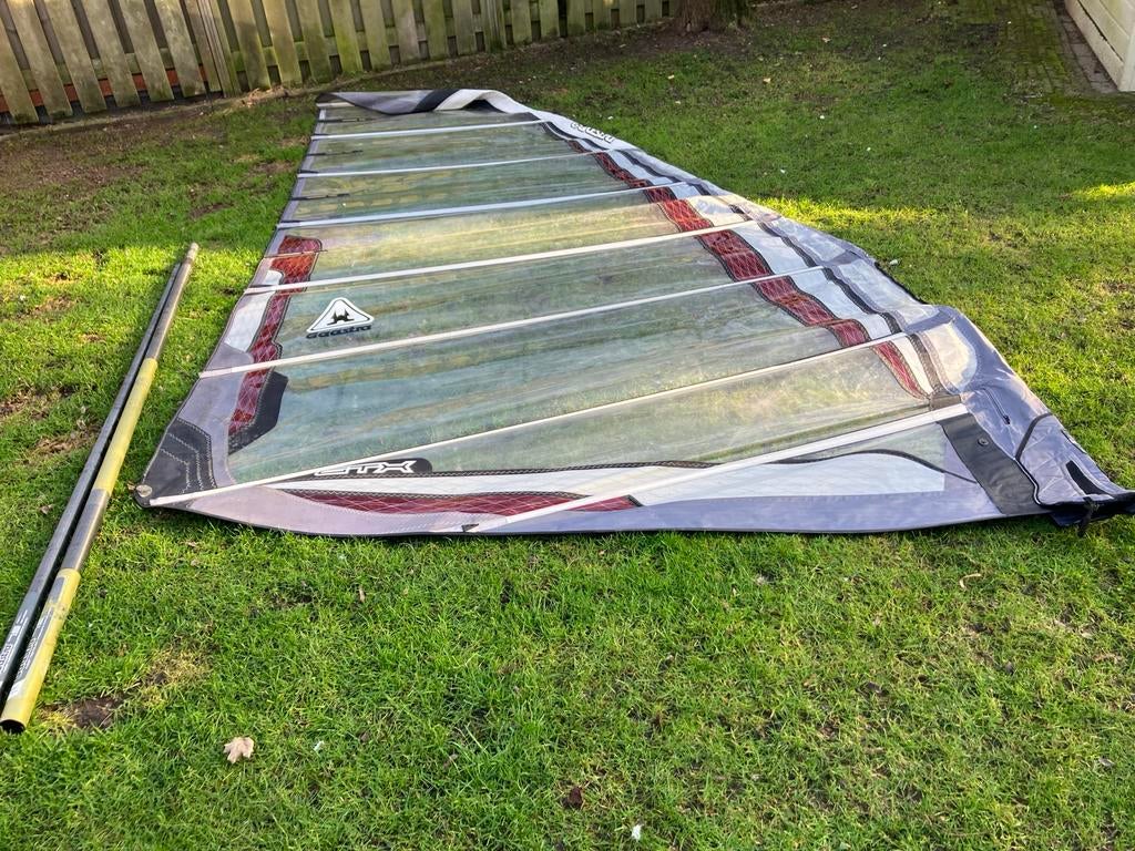 Gaastra GTX 9.8m2 zeil met mast en giek, Watersport en Boten, Ophalen, 7 m² of meer, Complete set, Gebruikt