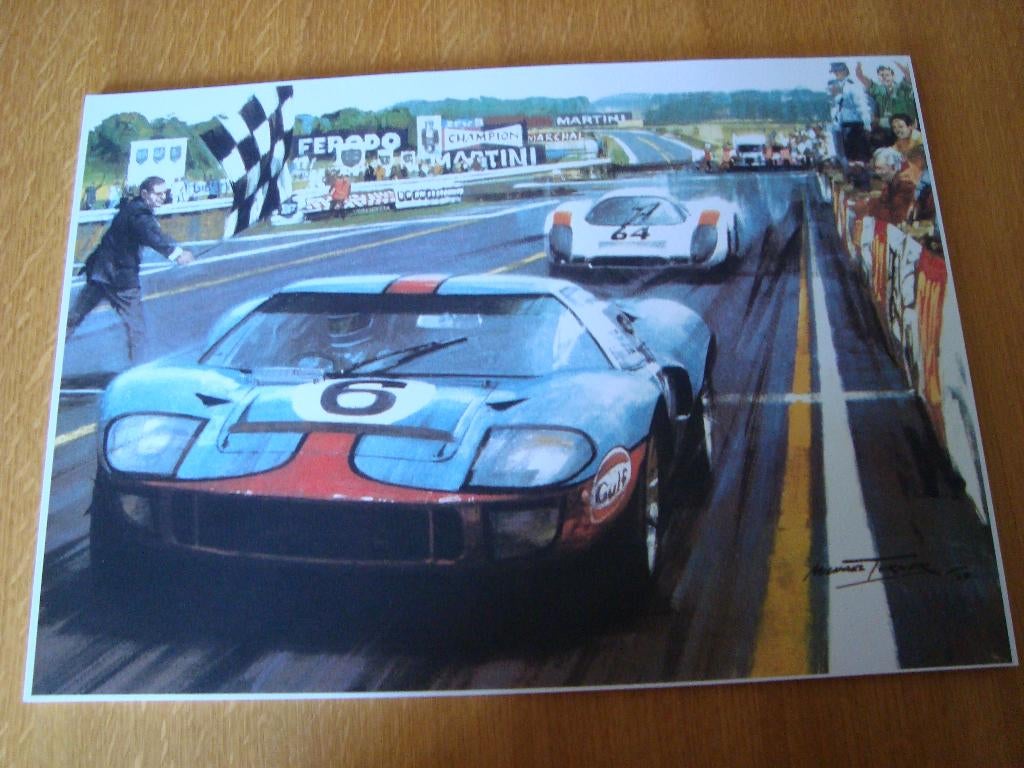 Race auto plaat 42-30 cm, Ophalen of Verzenden, Nieuw, Auto's