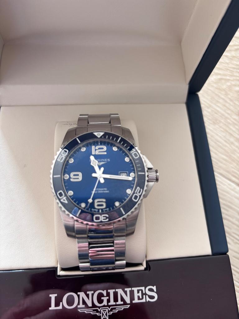Longines Hydroconquest 41 mm, Staal, Gebruikt, Polshorloge, Zilver