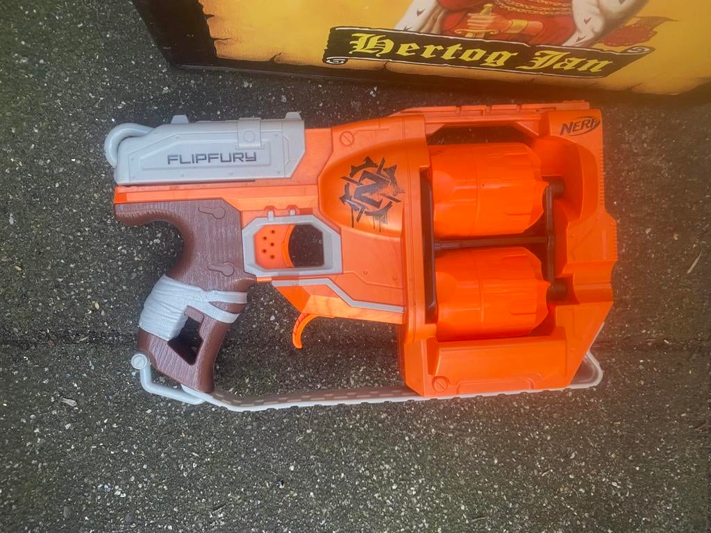 Nerf Zombie Strike FlipFury Blaster, Ophalen of Verzenden, Gebruikt, Jongen of Meisje