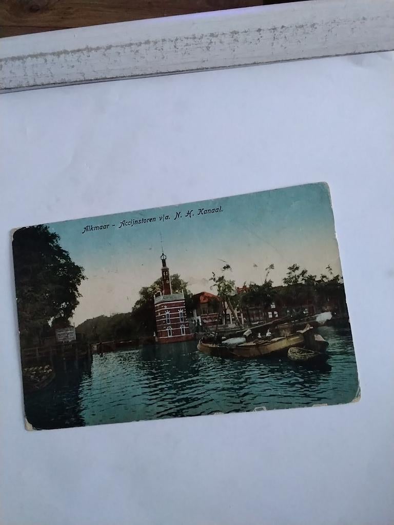 ALKMAAR. ACCIJNSTOREN V/A. N.H. KANAAL 1921, Ophalen of Verzenden, 1920 tot 1940, Noord-Holland