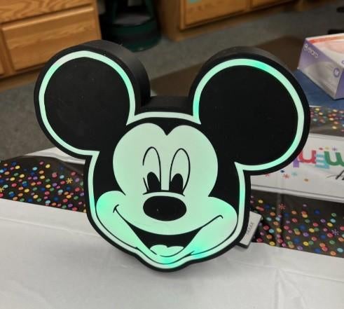 Mickey Mouse Lightbox, Mickey Mouse Lamp, Disney Lamp, Ophalen of Verzenden, Zo goed als nieuw, Disney, Cartoon, Modern