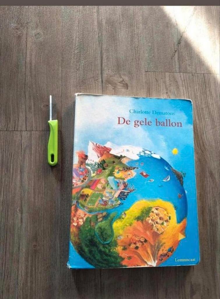 Gele ballon kartonboek dikke bladzijden groot zoekboek, Boeken, Ophalen of Verzenden, Gelezen
