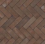 Gebakken klinkers Oliva Wasserstrich DF80, restpartij 4m2, Ophalen, Gebruikt, Keramiek, Klinkers