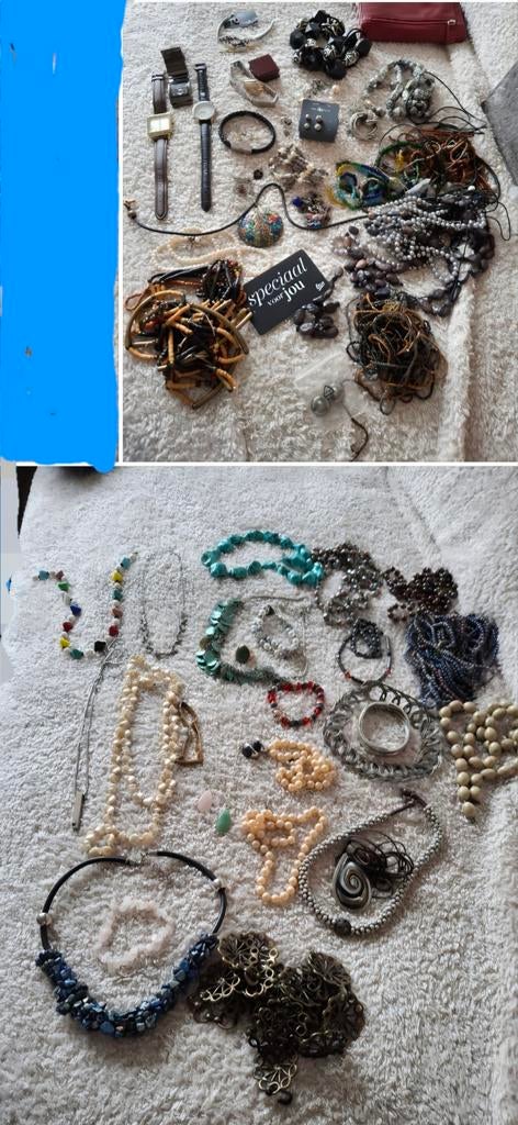 Partij oude sieraden., Ophalen of Verzenden, Overige kleuren, Overige materialen