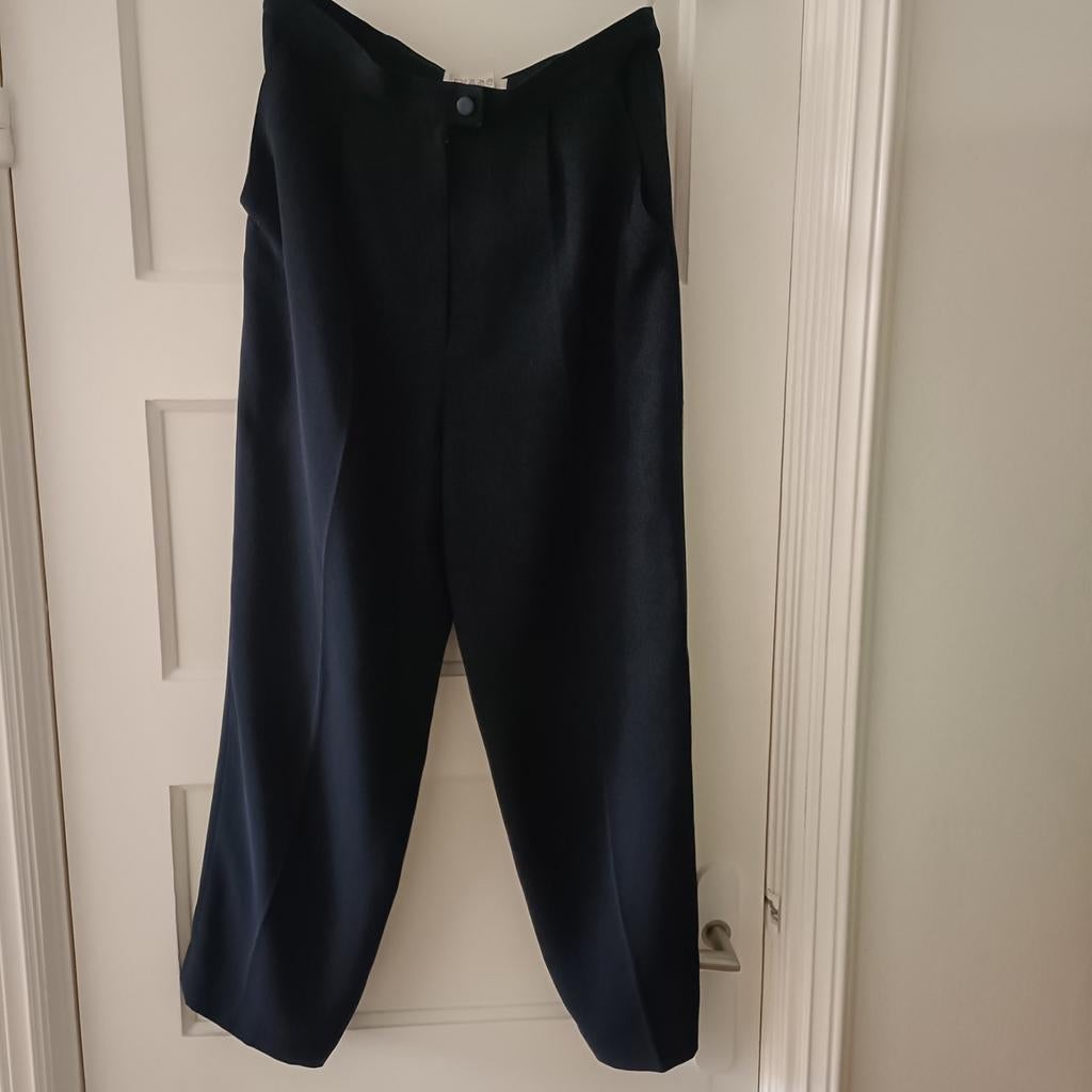 Donkerblauwe pantalon, Kleding | Dames, Ophalen of Verzenden, Zo goed als nieuw, Blauw, Lang