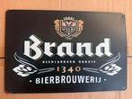 Brand Bierbrouwerij Reclamebord - metaal 30 bij 20, Verzamelen, Biermerken, Ophalen of Verzenden, Gebruikt, Reclamebord, Plaat of Schild