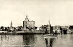 Enkhuizen, Haven met Drommedaris - boot - ongelopen, Ophalen of Verzenden, Voor 1920, Ongelopen, Noord-Holland