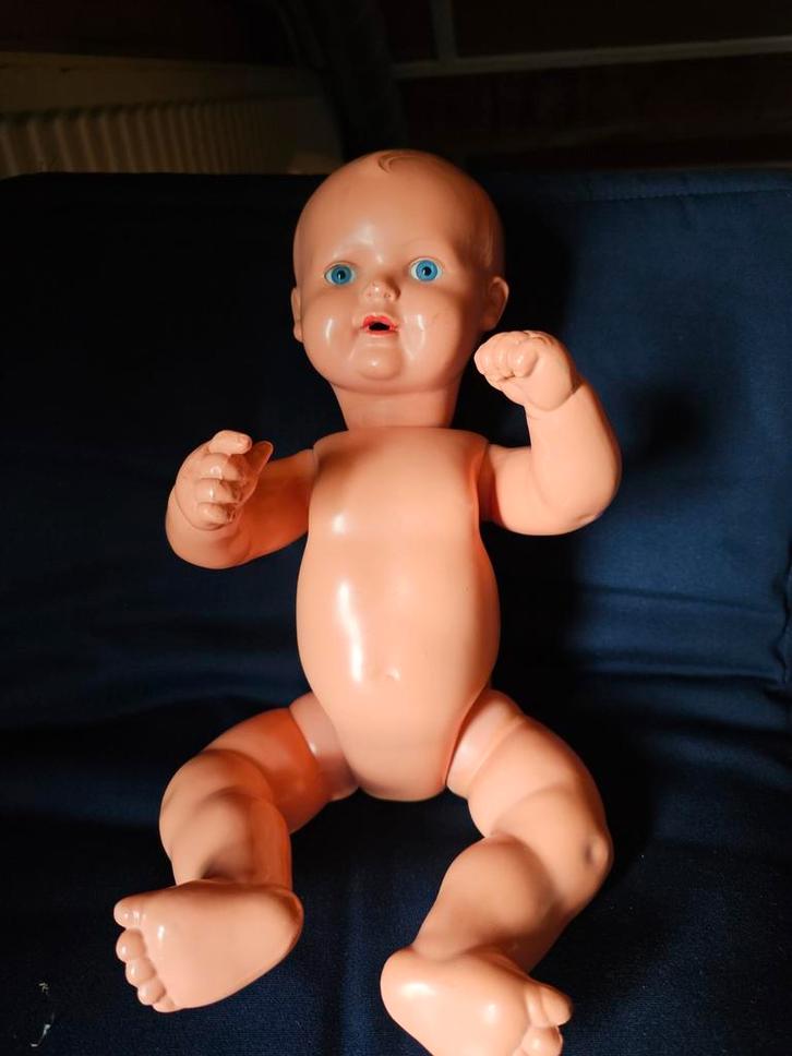 Vintage Schildpad pop uit de jaren '50 - In goede staat, Verzamelen, Poppen, Gebruikt, Babypop, Ophalen