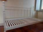 Ikea Tromsnes wit/crème metalen bed / slaapbank, Ophalen, Gebruikt, 90 cm, Eenpersoons