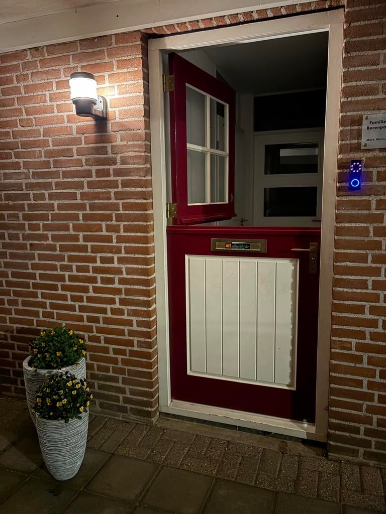 Hardhouten voordeur (2 delen) 93 bij 211,5, Ophalen, Gebruikt, 80 tot 100 cm, Buitendeur