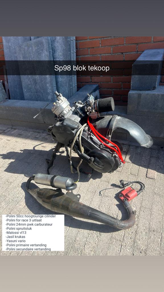 Sp98 blok + zip sp radiateur, Fietsen en Brommers, Ophalen, Zo goed als nieuw, Blok