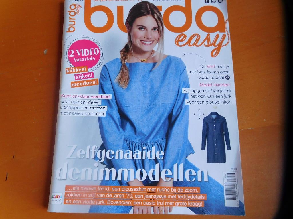 kledingpatronen == Burda easy ==  2022 lente / zomer ==, Hobby en Vrije tijd, Kledingpatronen, Ophalen of Verzenden, Zo goed als nieuw