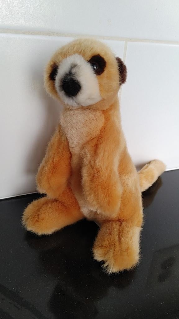 Schattig pluche stokstaartje 21 cm hoog, Ophalen of Verzenden, Zo goed als nieuw, Overige typen