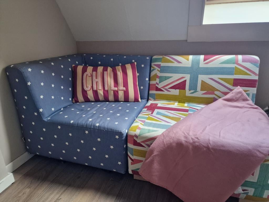 Leuk kinder elementenbankje van Ploem, Ophalen, Gebruikt, Stof, Kindvriendelijk, Speels