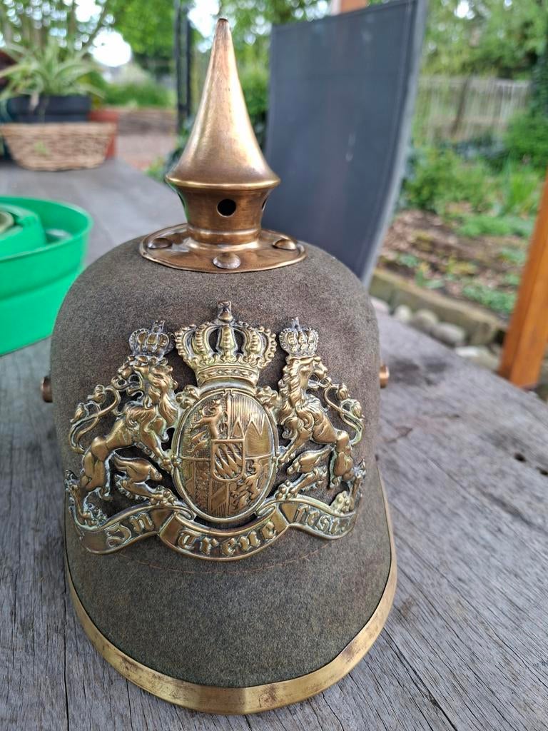 Ww1 duits pickelhaube vilt, Verzamelen, Militaria | Algemeen, Ophalen of Verzenden, Landmacht, Duitsland