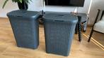 Twee donkergrijze wasmanden, Ophalen, Minder dan 50 cm, Overige typen, Zo goed als nieuw