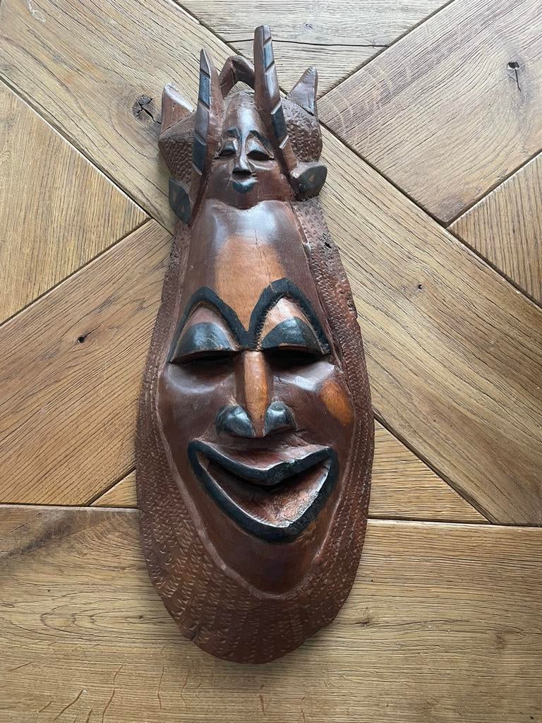 Groot houten masker, Antiek en Kunst, Ophalen of Verzenden