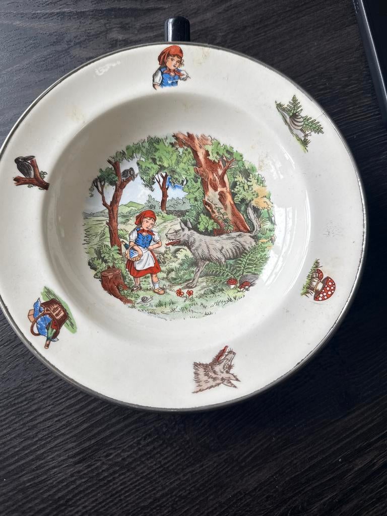 Oud kinderbord Roodkapje, Antiek en Kunst, Ophalen of Verzenden