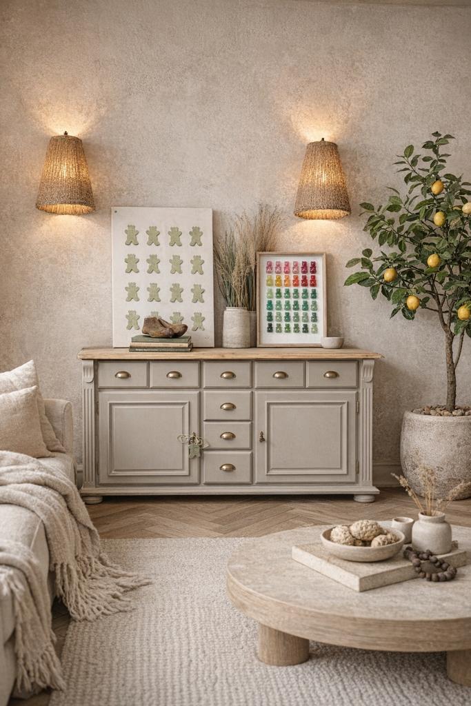 Ladekast dressoir commode apothekerskast linnenkast taupe, Huis en Inrichting, Kasten | Ladekasten, Ophalen, 5 laden of meer, 150 tot 200 cm