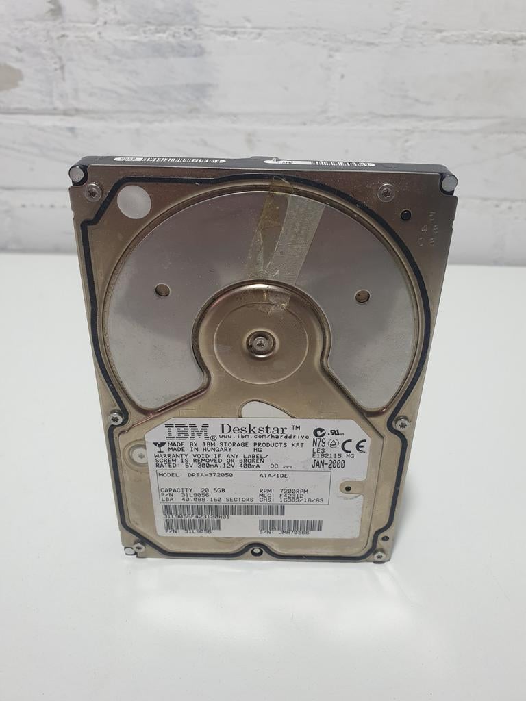 IBM Deskstar DPTA-372050 – 20,5 GB IDE harde schijf (3,5"), Computers en Software, Harde schijven, Intern, Gebruikt, HDD, Ophalen of Verzenden