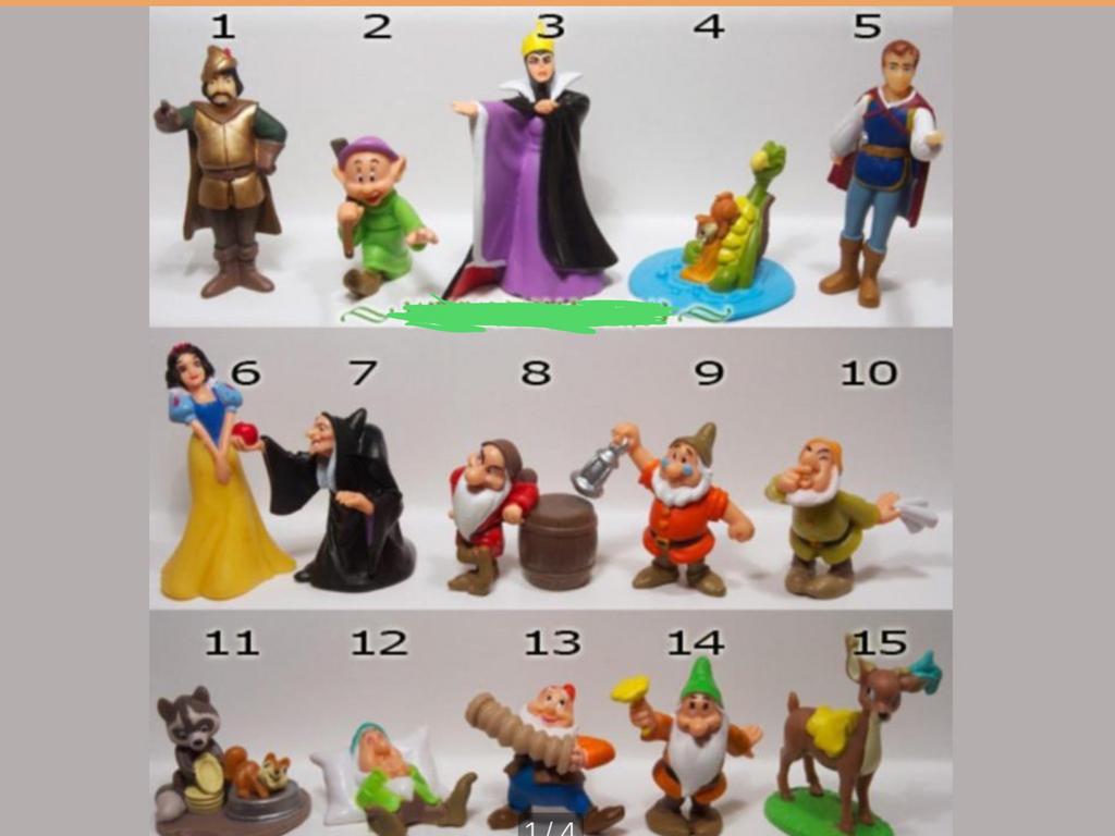 Complete set 15 poppetjes Sneeuwwitje en 7 dwergen Disney AH, Verzamelen, Poppetjes en Figuurtjes, Ophalen of Verzenden, Nieuw