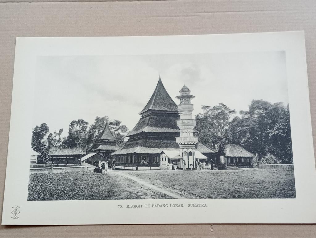 Foto Gravure 1910 Nederlands Indië Sumatra 18 x 28 cm, Verzamelen, Ophalen of Verzenden