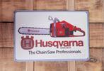 Husqvarna Sweden kettingzaag reclamebord van metaal deco, Reclamebord, Info@deconoord.nl, Deco Noord, Nieuw