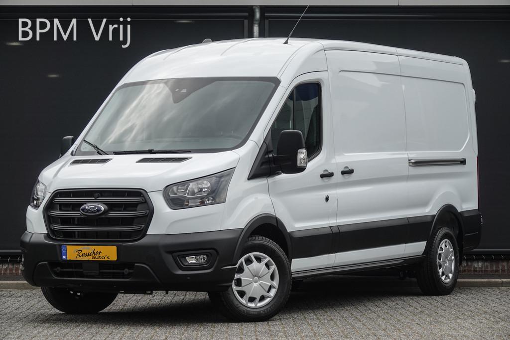 Ford Transit L3H2 | 170Pk | 3.500 kg. trekgewicht | 2x Schui, Voorwielaandrijving, 12 maanden, Stof, Zwart