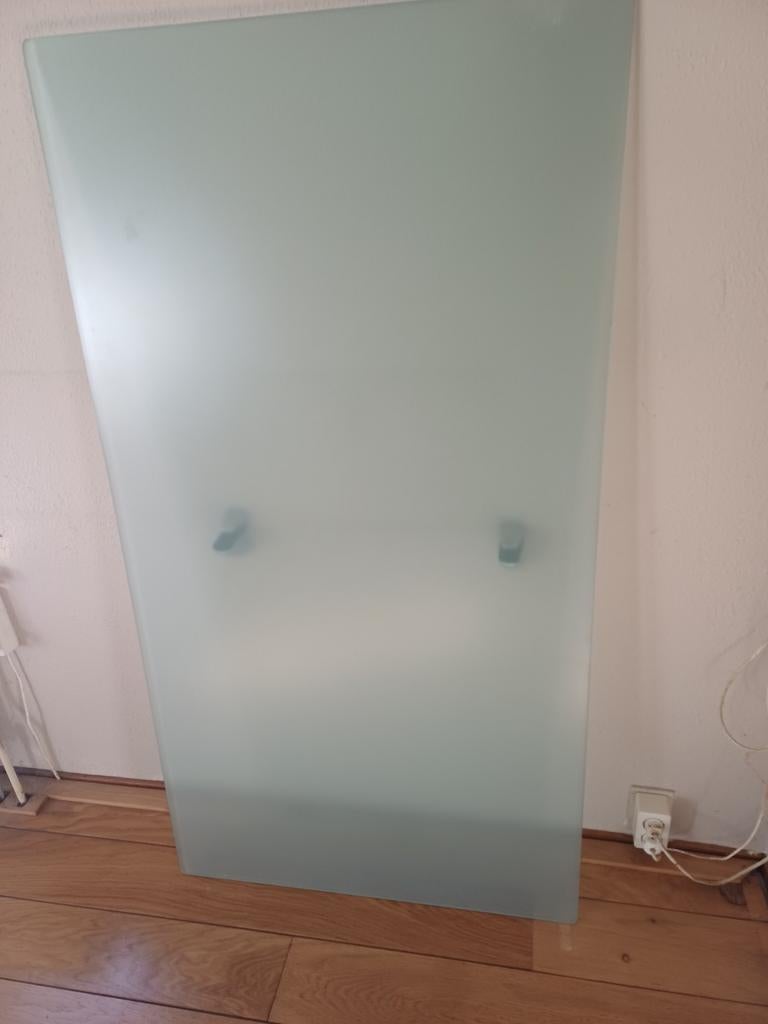 Glazen tafelblad voor tafel of bureau, Huis en Inrichting, Tafelonderdelen, Gebruikt, 100 tot 150 cm, Glas, Tafelblad