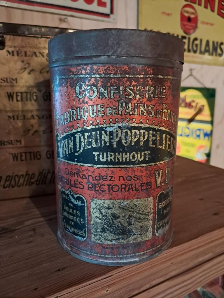 Van Deun Poppeliers Turnhout koffie blikje, Verzamelen, Ophalen of Verzenden, Gebruikt, Koffie