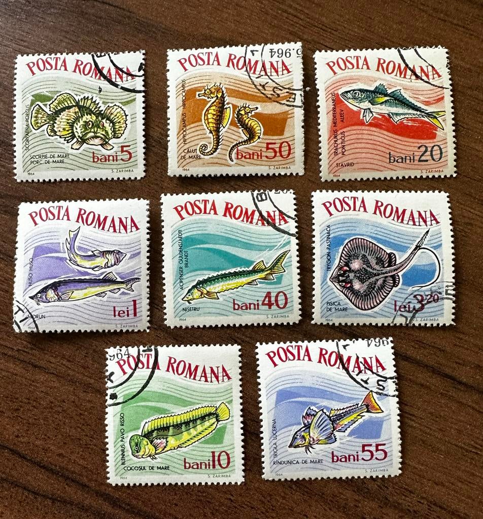 Roemenië 1964 - Complete set vissen (gestempeld), Ophalen of Verzenden, Gestempeld