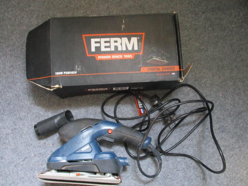 Vlakschuurmachine Ferm, Ophalen of Verzenden, Zo goed als nieuw, 600 tot 1200 watt, Vlakschuurmachine